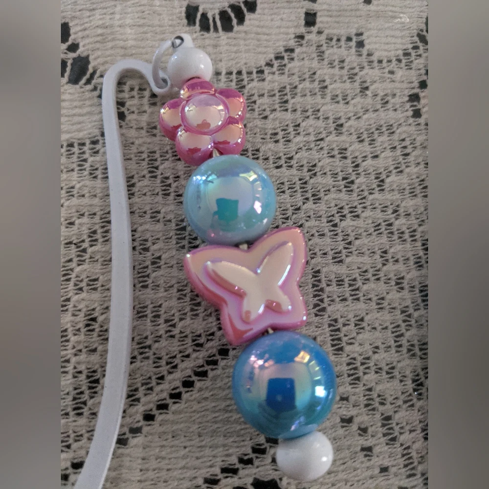 Beaded Elegant Pen Bookmark Butterfly Floral Gift Bedazzled Office Accessories